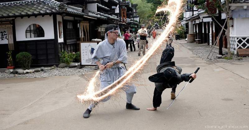 Ninja training at Edo Wonderland