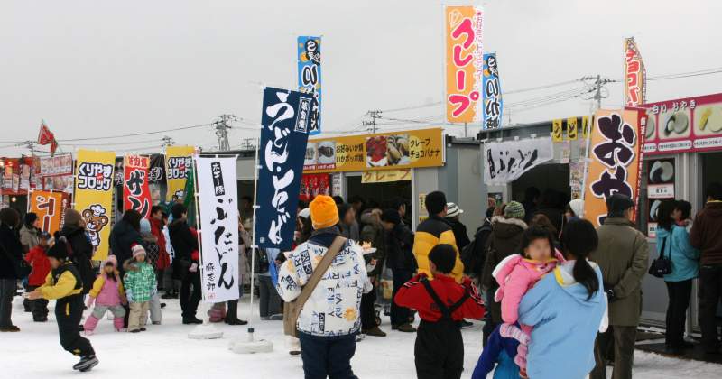 Snow Festival food stalls